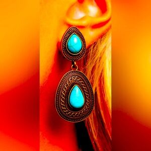 🔵🟤🔵 “COUNTRY SOUL” BRASS CLIP ON EARRINGS ~ PAPARAZZI❗️SO COMFORTABLE❗️